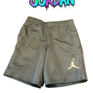 Jordan Kids Charcoal Shorts with Gold Logo
